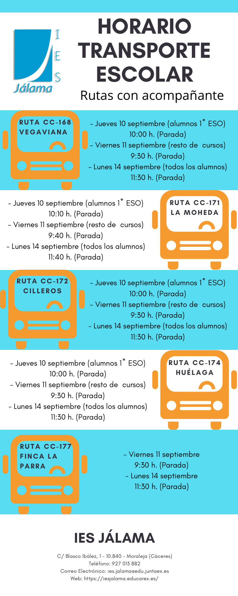 Horario transporte escolar 1